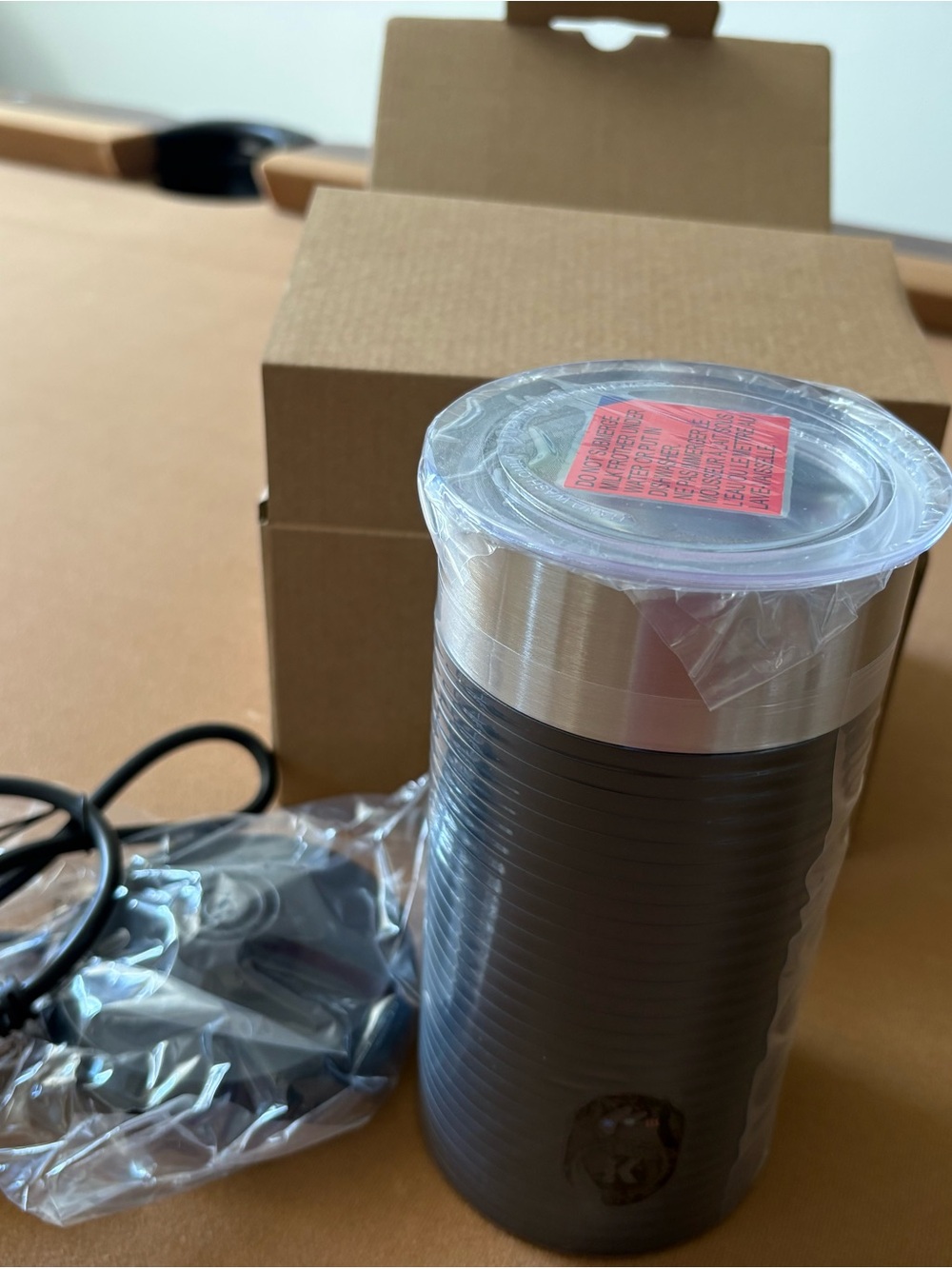 Keurig Black and Silver Electric Milk Frother